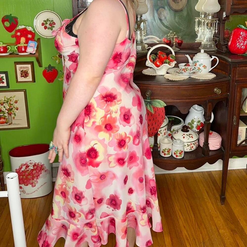 Vintage y2k Mlle Gabrielle plus size coquettecore milkmaid summer maxi dress - Picture 3 of 8